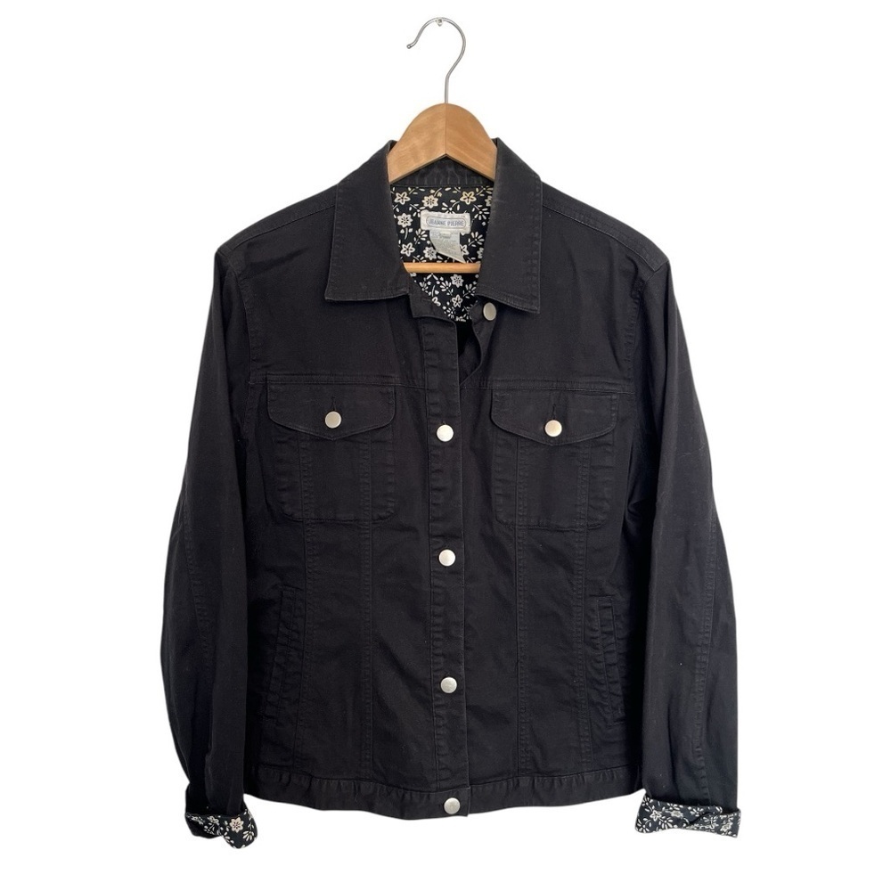 Jeanne Pierre Women's Black Denim Jacket size large